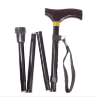 Collapsible Walking Stick with Wooden Handle