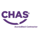 The CHAS (Contractors Health and Safety Assessment Scheme) logo, indicating compliance with health and safety standards.