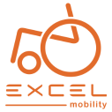 The Excel Mobility company logo, representing a brand of mobility scooters, wheelchairs, and other mobility aids.