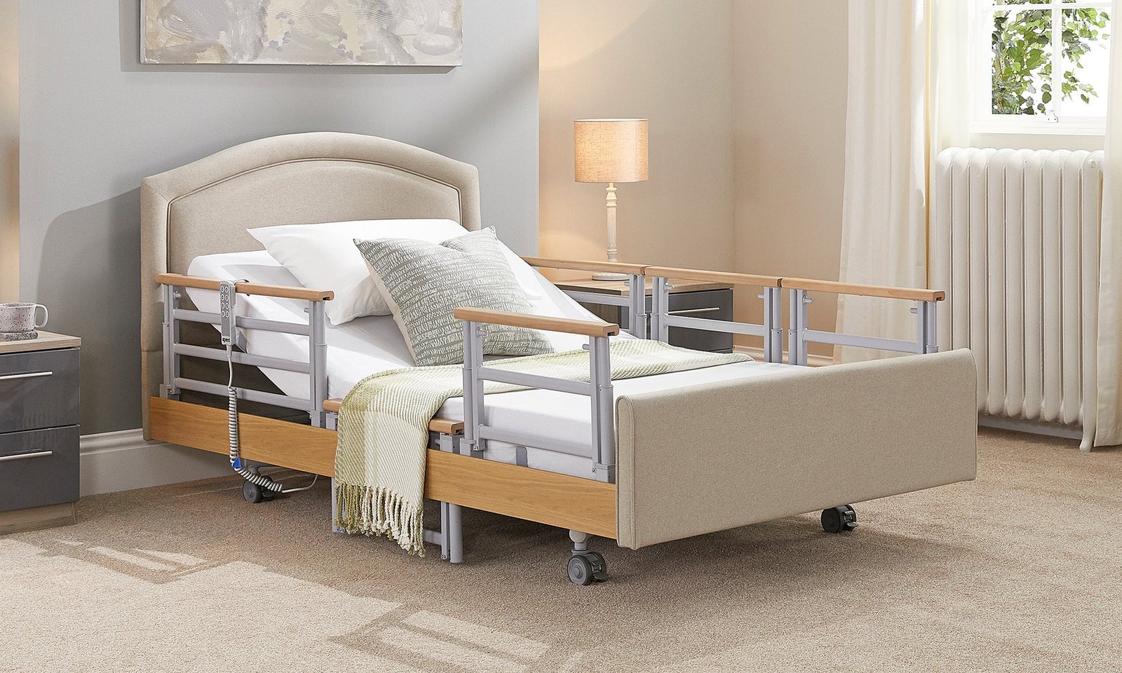 Opera Signature Comfort Plus profiling bed in a bedroom