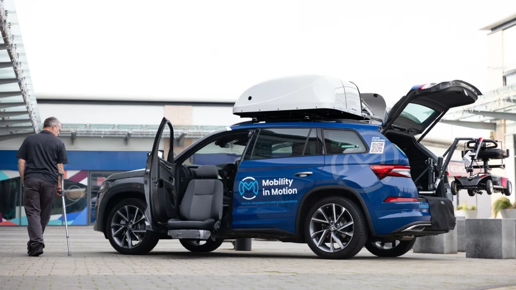 Mobility in Motion demonstration car with its boot open