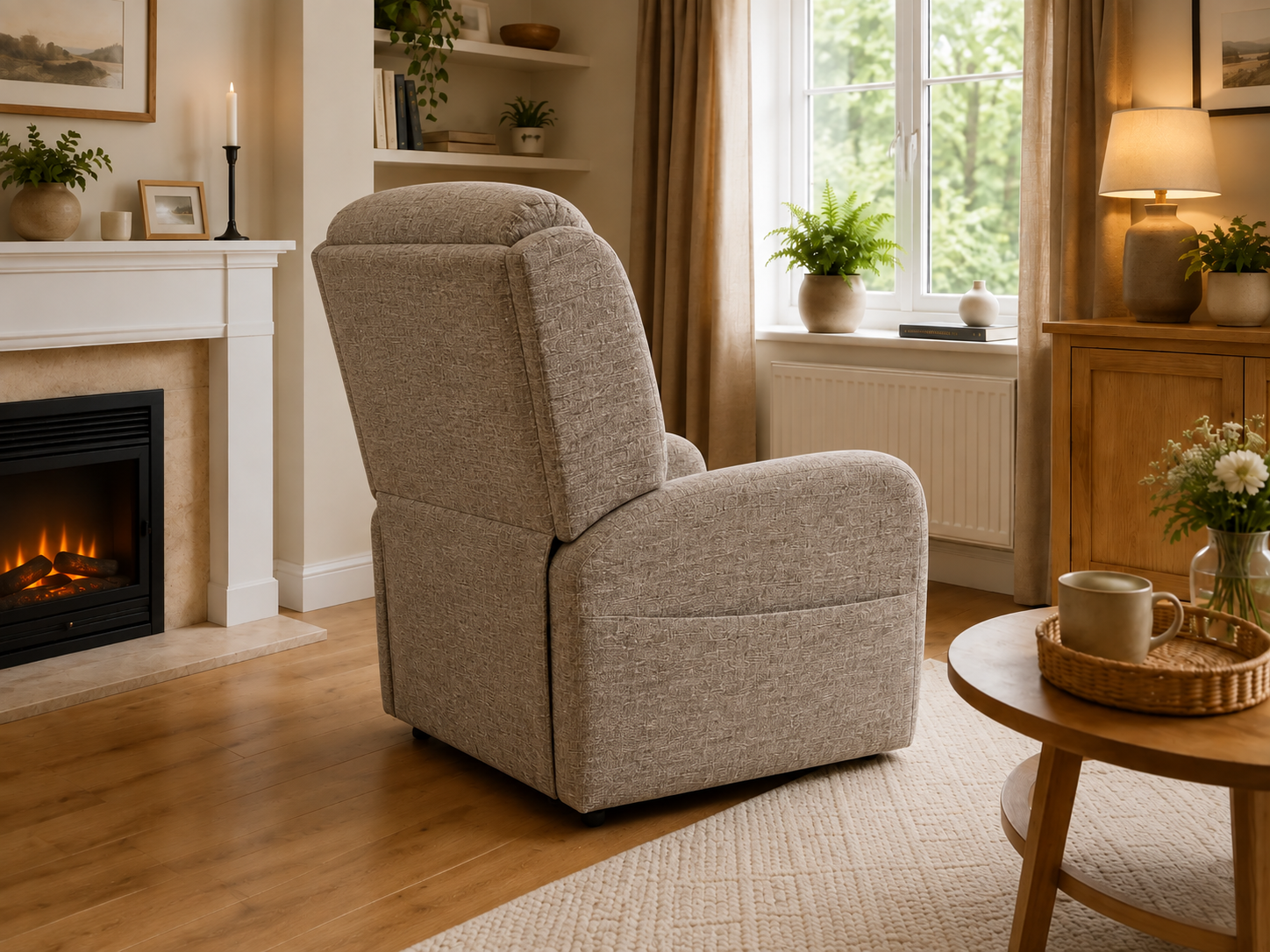 Chepstow riser recliner seen from behind