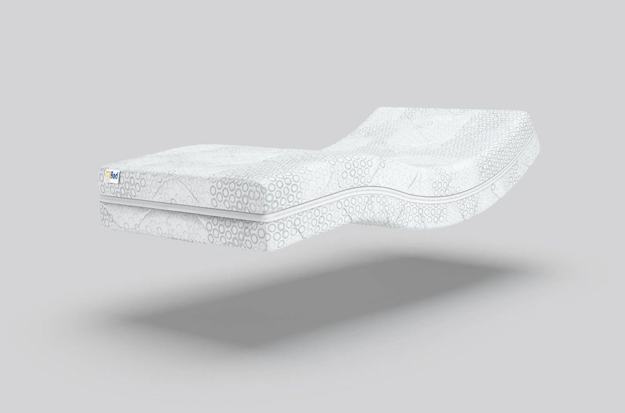 Cool gel mattress shown bending with a profiling bed