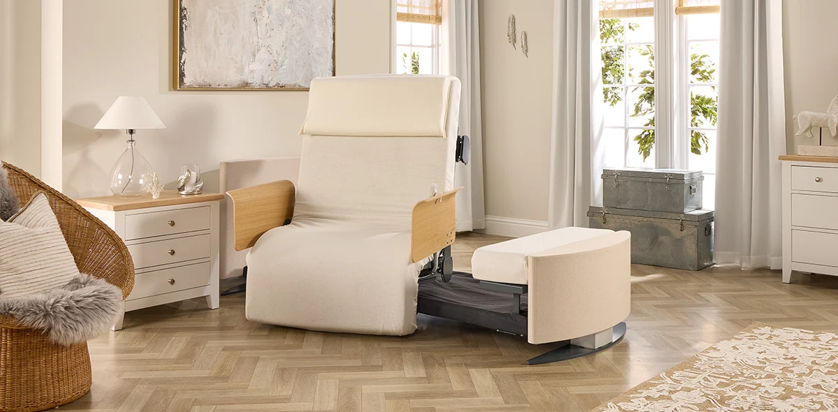 Opera RotoBed turned into a chair facing the room