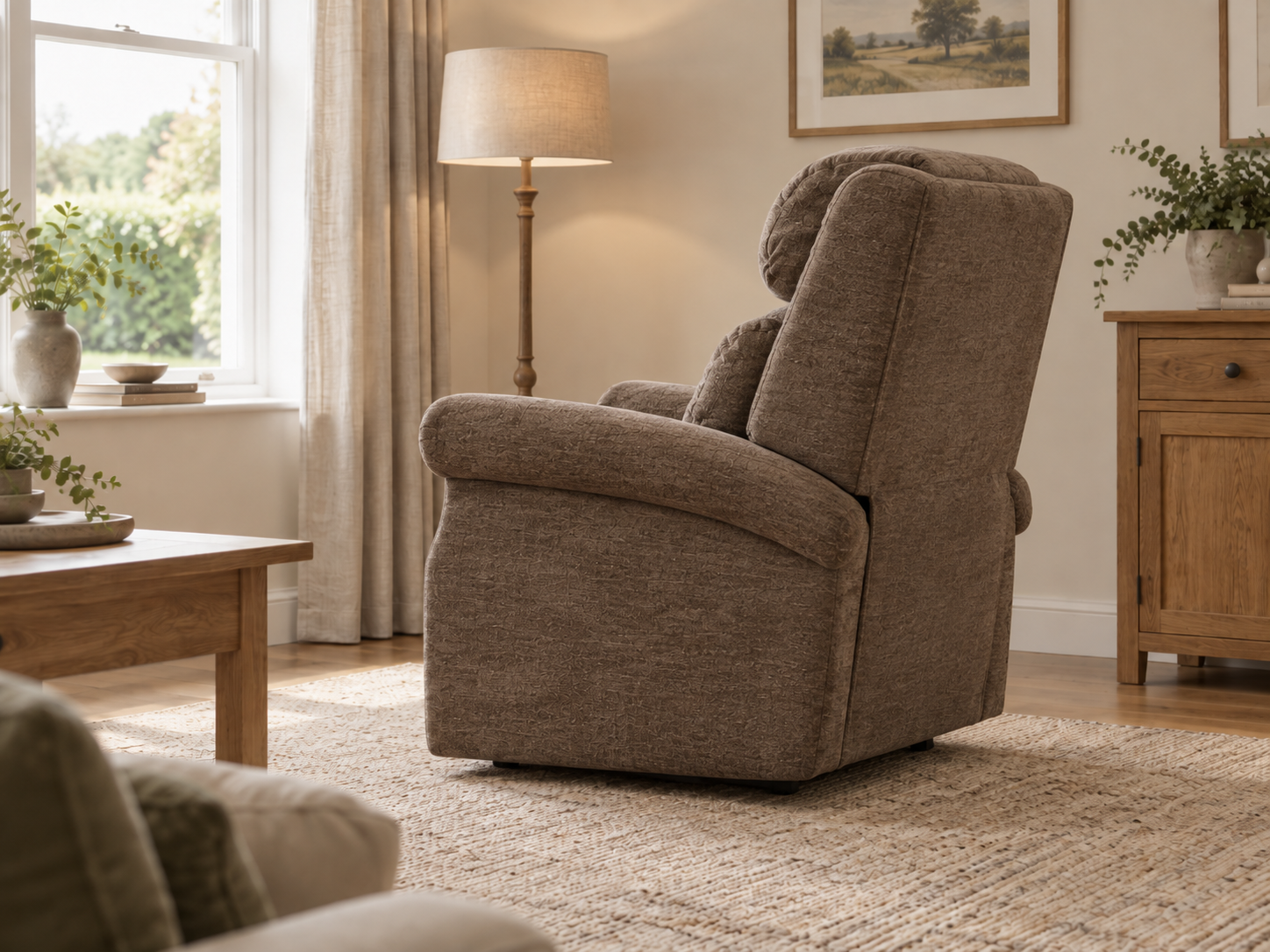 Skenfrith riser recliner seen from behind